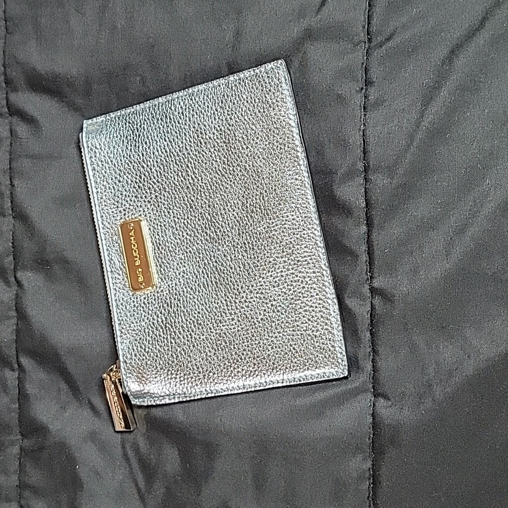 Nwot Big Buddha Metallic Blue Pouch